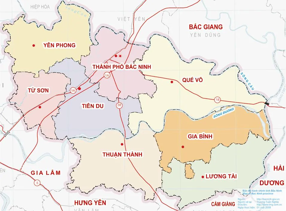 Đề án nâng cấp Thuận Thành thành thị xã