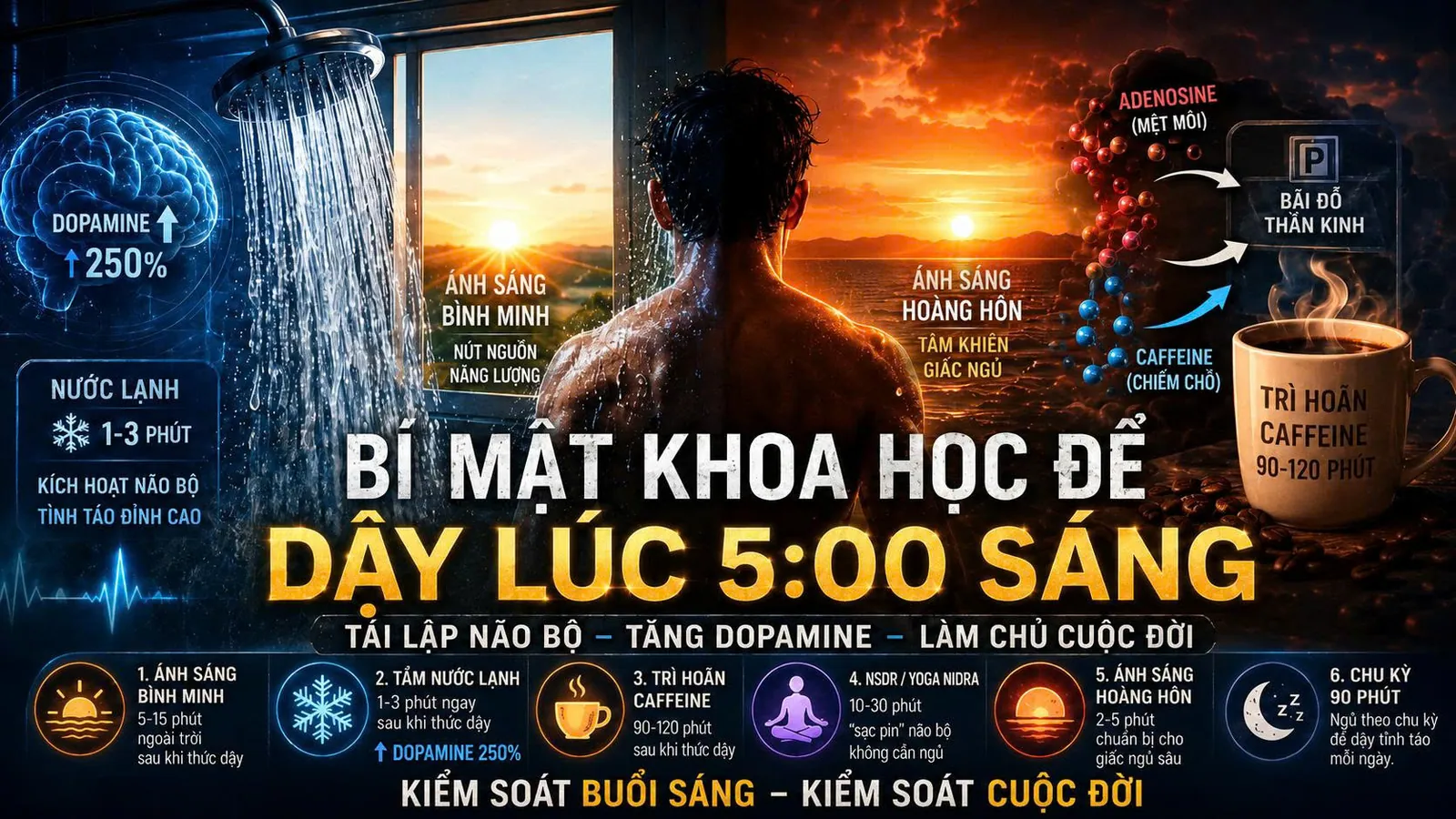 Làm Chủ Bình Minh: Công Thức Khoa Học Để Dậy Sớm Lúc 5 Giờ Sáng Mà Vẫn Tràn Đầy Năng Lượng